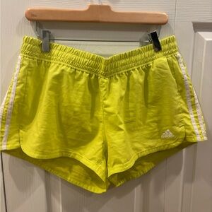 Adidas Women's Bright Yellow Athletic Shorts
